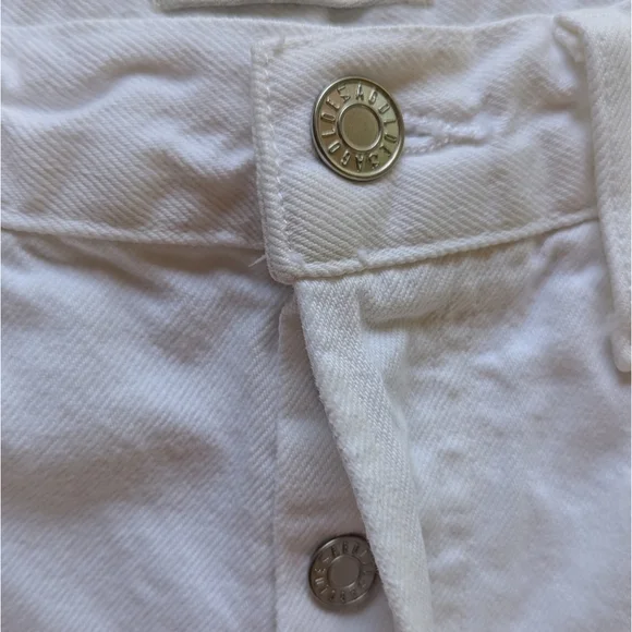 AGOLDE Parker Long Short Sz 29 White Denim Clean HemEuro Summer Aesthetic